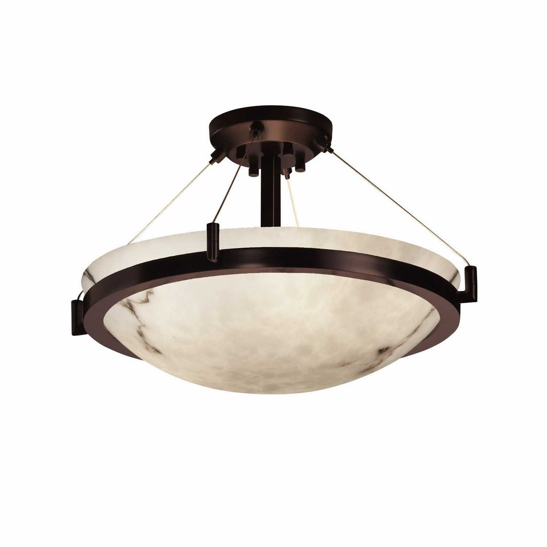LumenAria LED Semi-Flush Mount in Dark Bronze Justice Designs