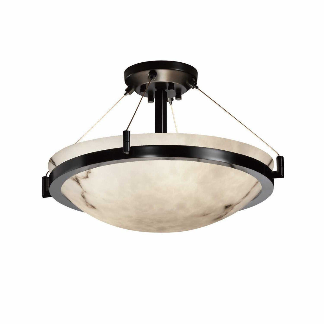 LumenAria LED Semi-Flush Mount in Matte Black Justice Designs