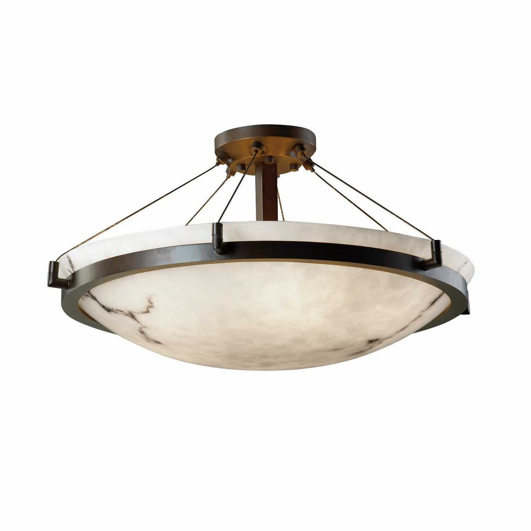 LumenAria LED Semi-Flush Mount in Dark Bronze Justice Designs