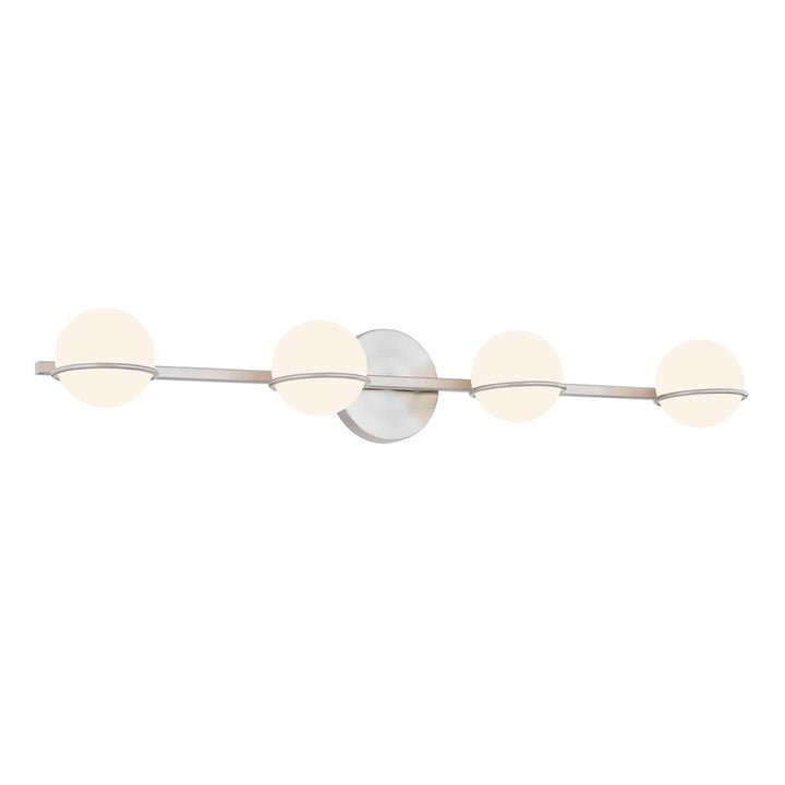 Justice Designs - FSN-4164-OPAL-NCKL - LED Bath Bar - Textile - Brushed Nickel