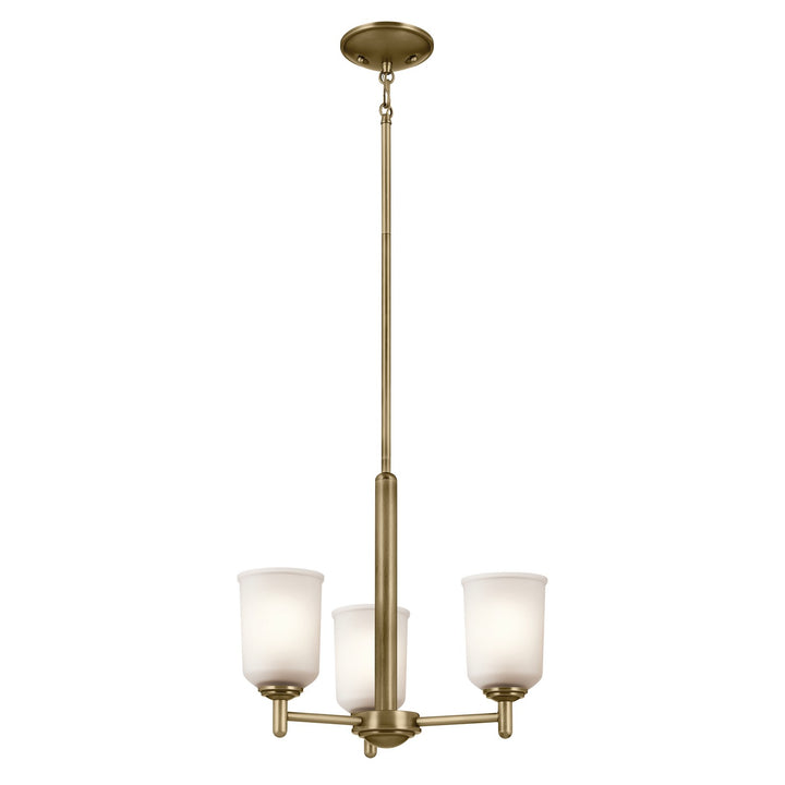 Kichler Canada - 43670NBR - Three Light Mini Chandelier - Shailene - Natural Brass