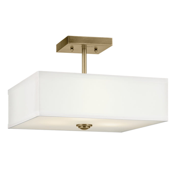 Kichler Canada - 43691NBR - Three Light Semi Flush Mount - Shailene - Natural Brass
