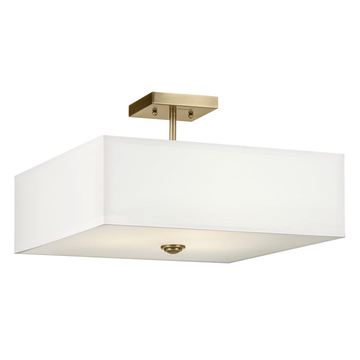 Kichler Canada - 43693NBR - Three Light Semi Flush Mount - Shailene - Natural Brass