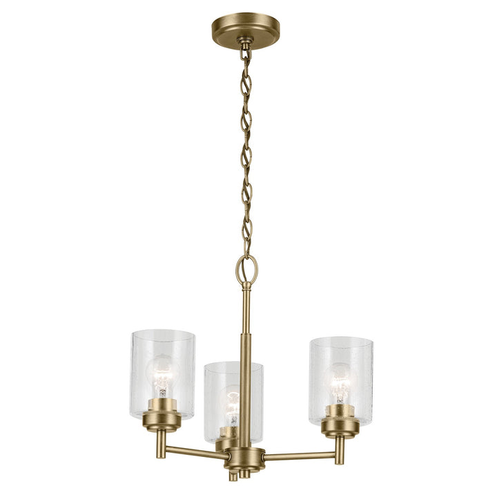Kichler Canada - 44029NBR - Three Light Mini Chandelier - Winslow - Natural Brass