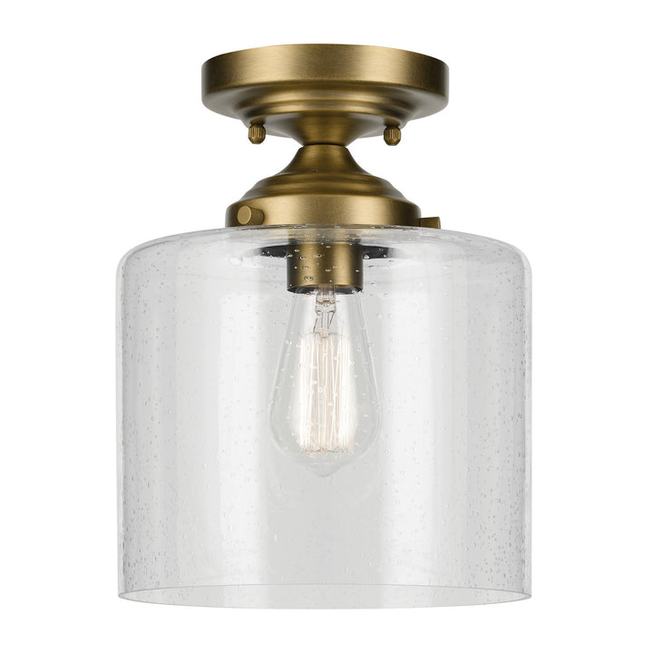 Kichler Canada - 44033NBR - One Light Semi Flush Mount - Winslow - Natural Brass