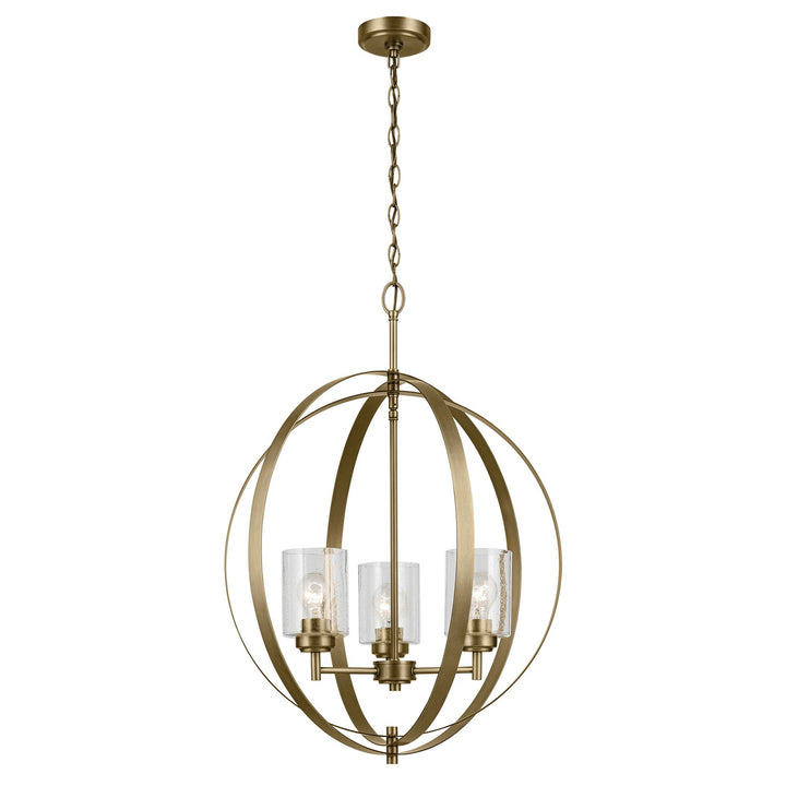 Kichler Canada - 44034NBR - Three Light Chandelier - Winslow - Natural Brass