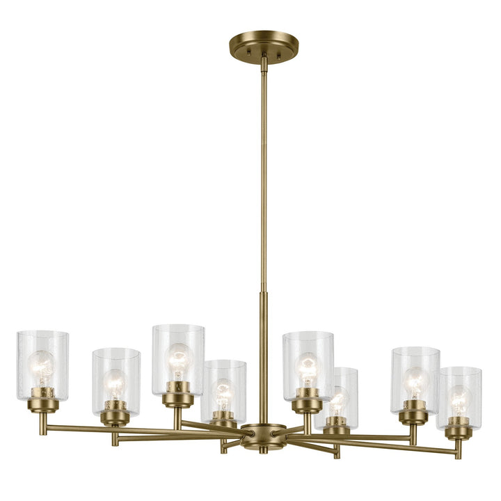 Kichler Canada - 44035NBR - Eight Light Chandelier - Winslow - Natural Brass