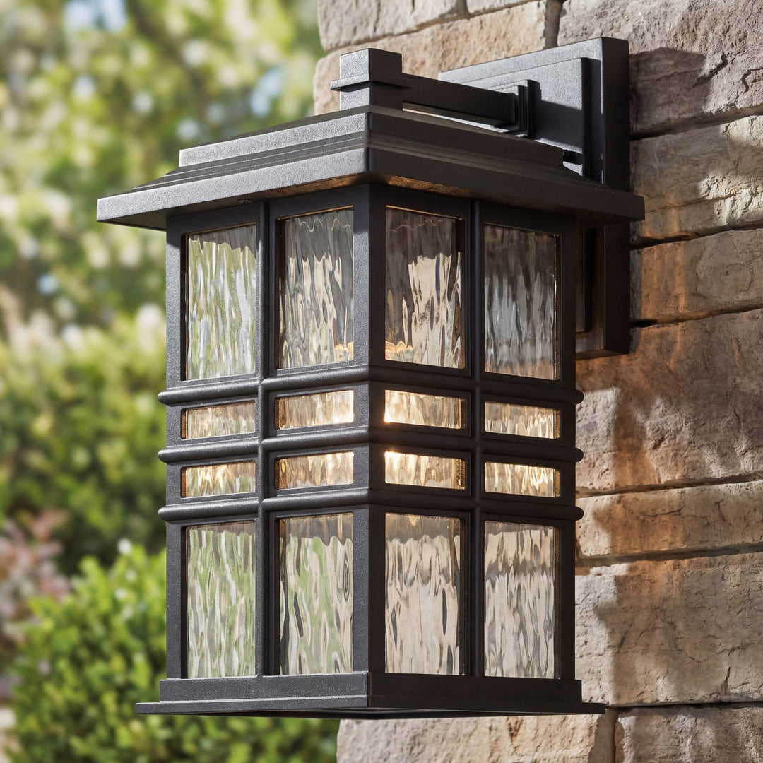 Kichler Canada - 49830BKT - One Light Outdoor Wall Mount - Beacon Square - Textured Black