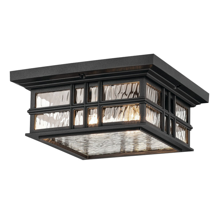 Kichler Canada - 49834BKT - Two Light Outdoor Ceiling Mount - Beacon Square - Textured Black