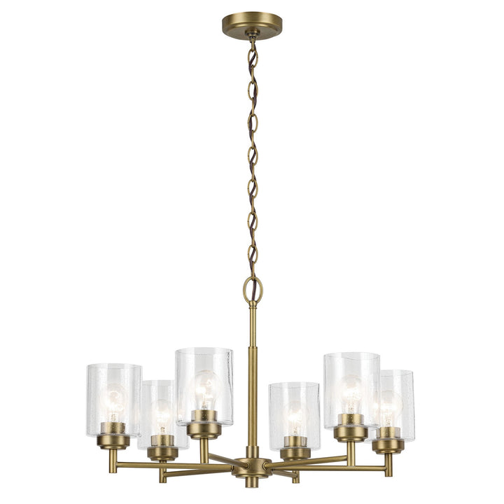 Kichler Canada - 52616NBR - Six Light Chandelier - Winslow - Natural Brass