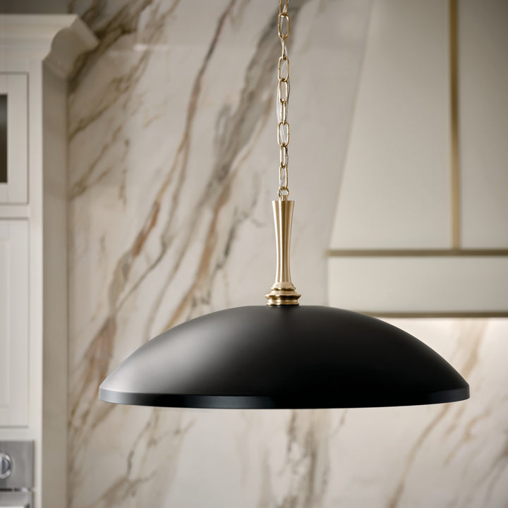 Kichler Canada - 52638BK - One Light Pendant - Delarosa - Black