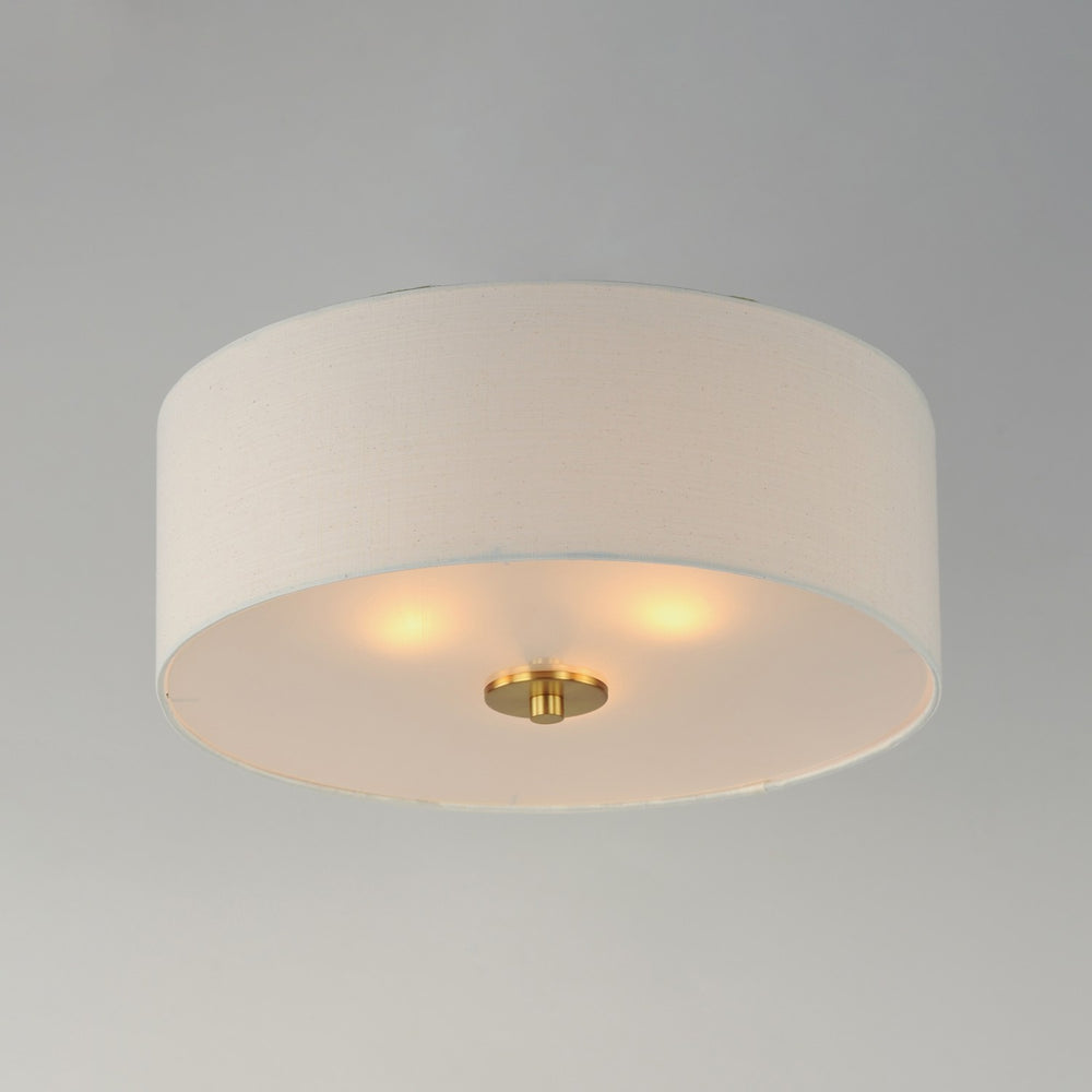Maxim - 10010OMNAB - Three Light Flush Mount - Bongo - Natural Aged Brass