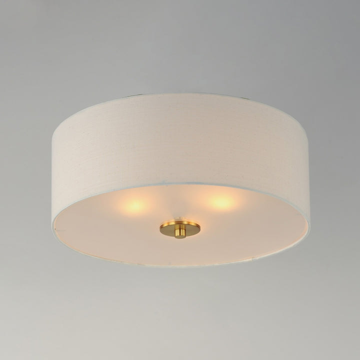Maxim - 10010OMNAB - Three Light Flush Mount - Bongo - Natural Aged Brass