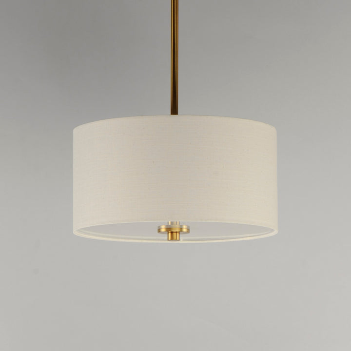 Maxim - 10011OMNAB - Two Light Pendant / Semi-Flush Mount - Bongo - Natural Aged Brass