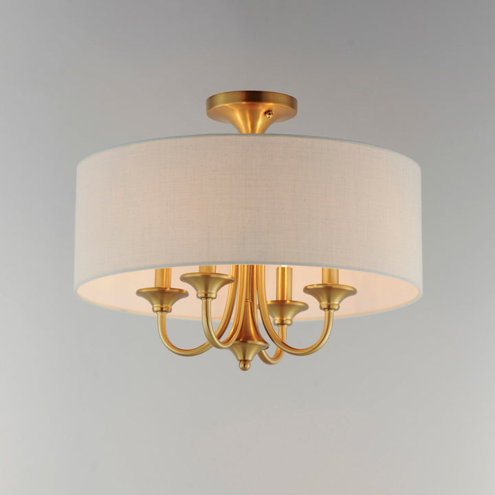 Maxim - 10013OMNAB - Four Light Pendant / Semi-Flush Mount - Bongo - Natural Aged Brass