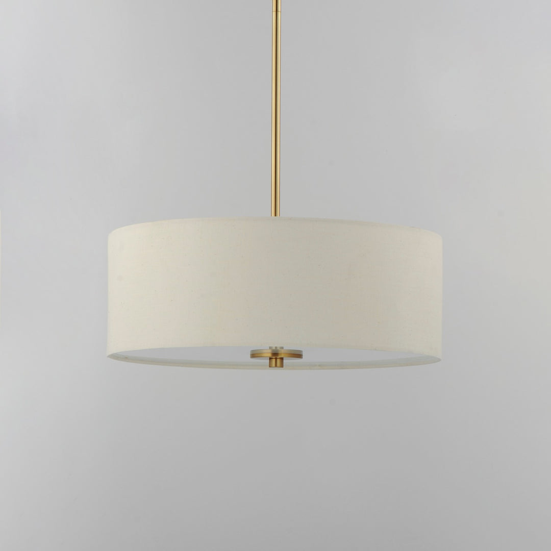 Maxim - 10014OMNAB - Three Light Pendant / Semi-Flush Mount - Bongo - Natural Aged Brass
