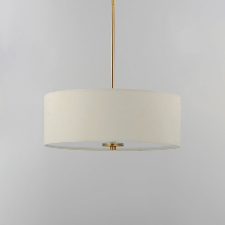 Maxim - 10014OMNAB - Three Light Pendant / Semi-Flush Mount - Bongo - Natural Aged Brass