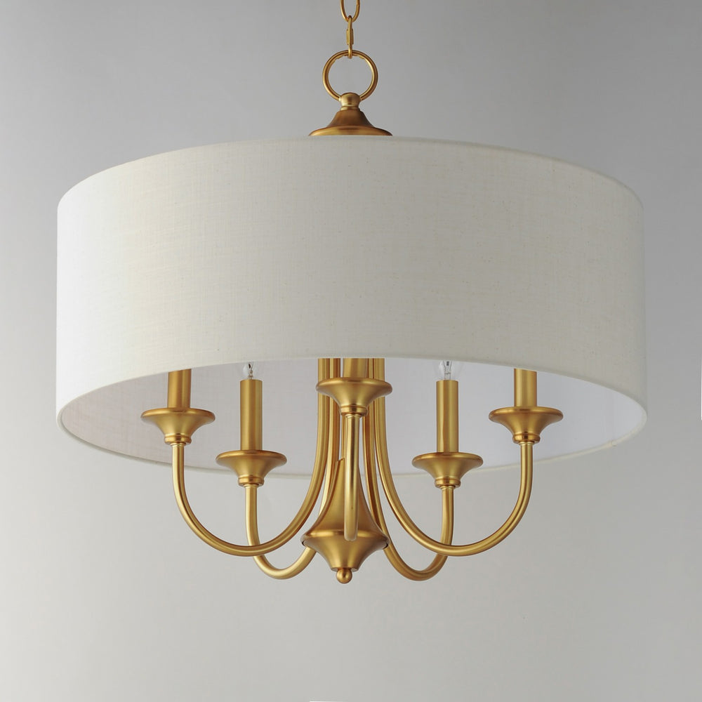 Maxim - 10015OMNAB - Five Light Pendant - Bongo - Natural Aged Brass