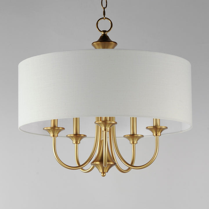 Maxim - 10015OMNAB - Five Light Pendant - Bongo - Natural Aged Brass