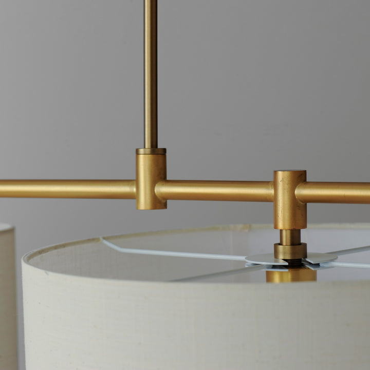 Maxim - 10017OMNAB - Three Light Pendant - Bongo - Natural Aged Brass