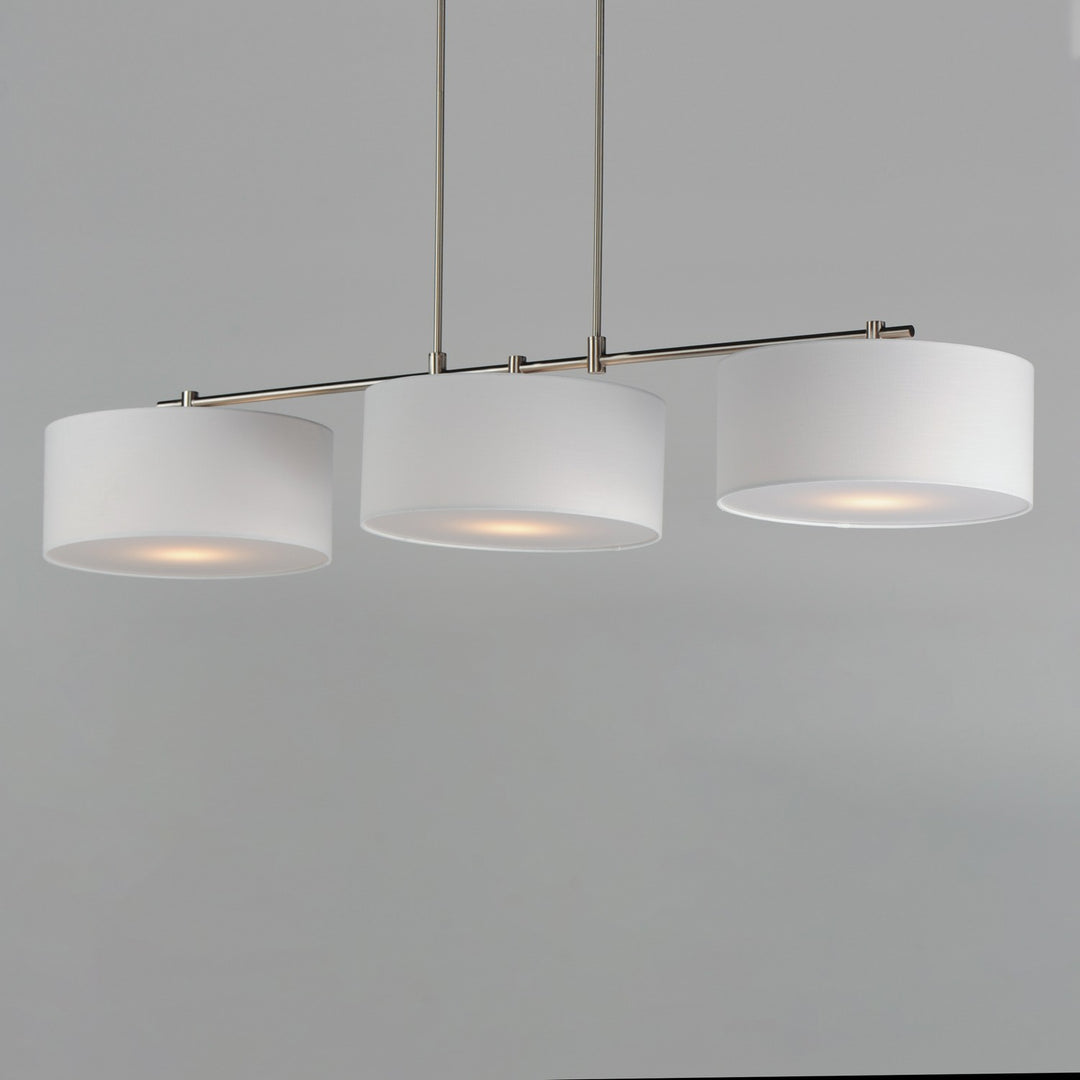 Maxim - 10017WLSN - Three Light Pendant - Bongo - Satin Nickel