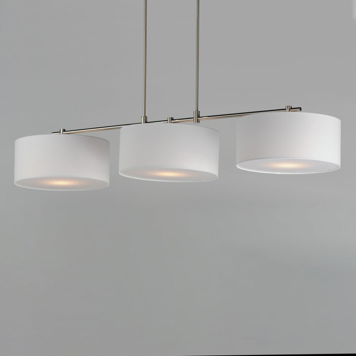 Maxim - 10017WLSN - Three Light Pendant - Bongo - Satin Nickel