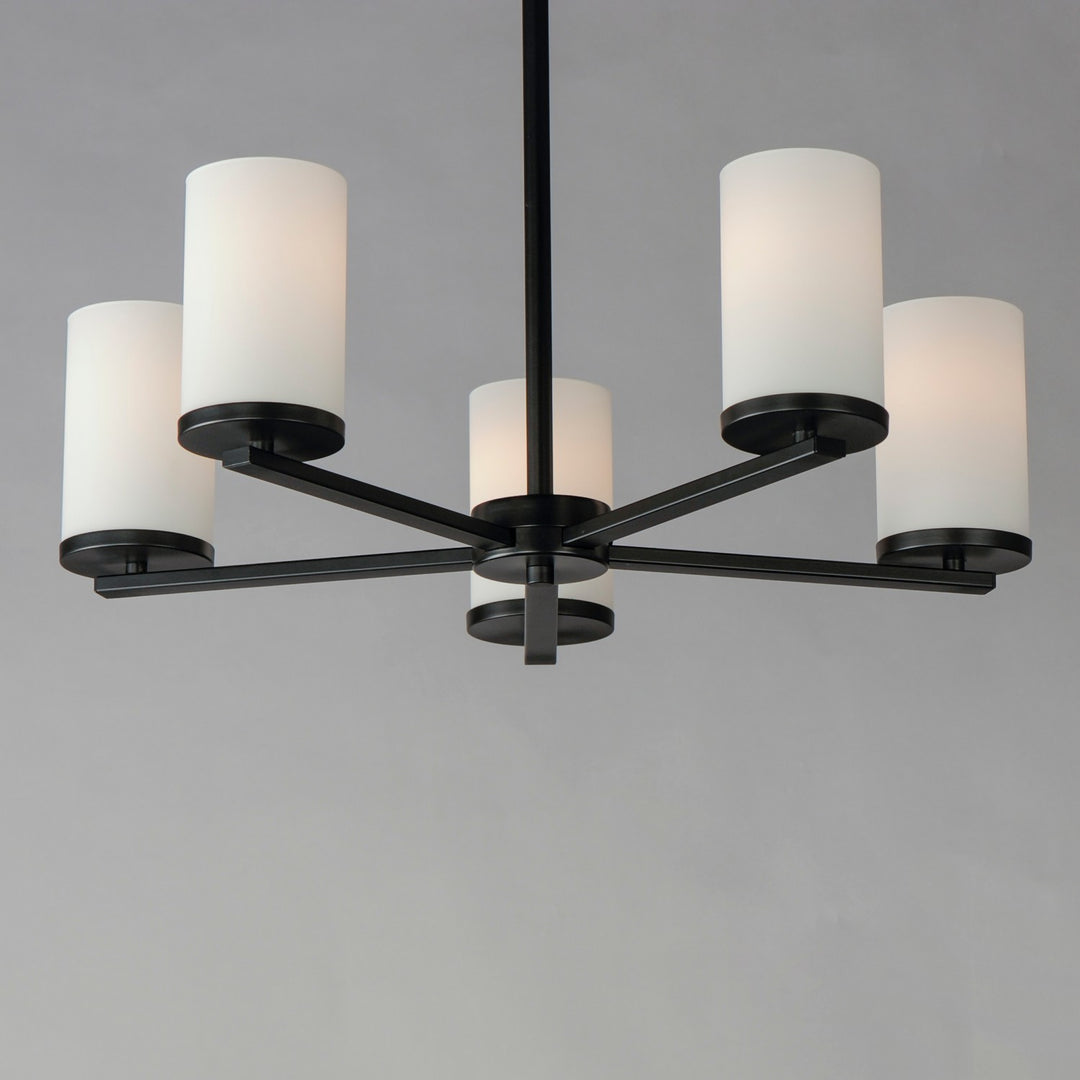 Maxim - 10286SWBK - Five Light Chandelier - Lateral - Black
