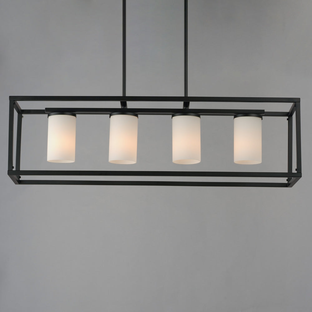 Maxim - 10288SWBK - Four Light Linear Pendant - Lateral - Black