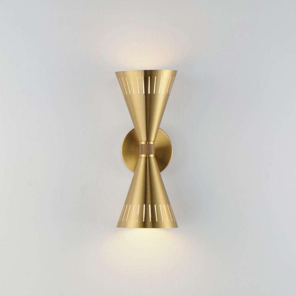 Maxim - 11432NAB - Two Light Wall Sconce - Helsinki - Natural Aged Brass