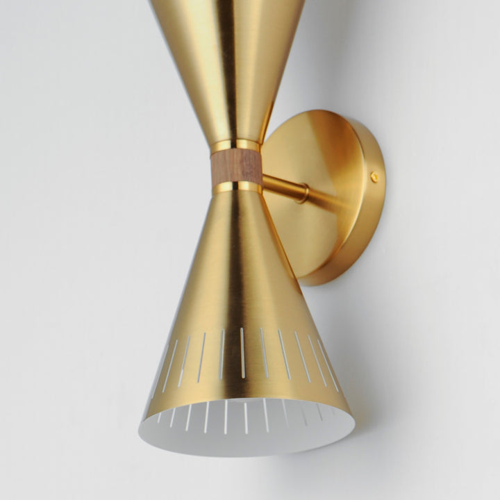 Maxim - 11432NAB - Two Light Wall Sconce - Helsinki - Natural Aged Brass