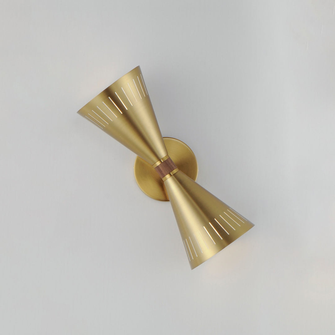 Maxim - 11432NAB - Two Light Wall Sconce - Helsinki - Natural Aged Brass
