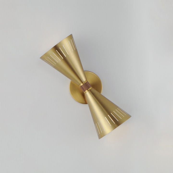 Maxim - 11432NAB - Two Light Wall Sconce - Helsinki - Natural Aged Brass