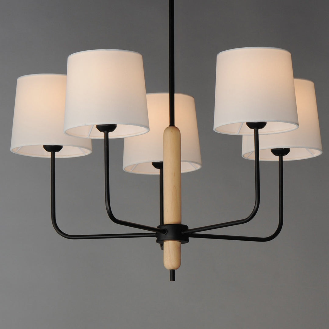 Maxim - 11865OFNWD - Five Light Chandelier - Bozeman - Natural Wood