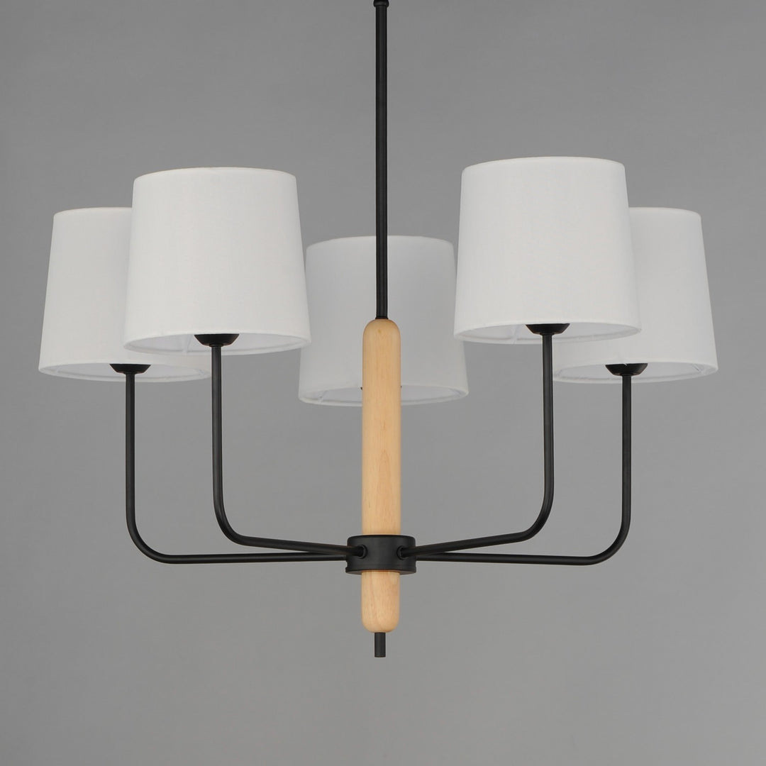 Maxim - 11865OFNWD - Five Light Chandelier - Bozeman - Natural Wood