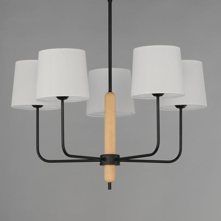 Maxim - 11865OFNWD - Five Light Chandelier - Bozeman - Natural Wood