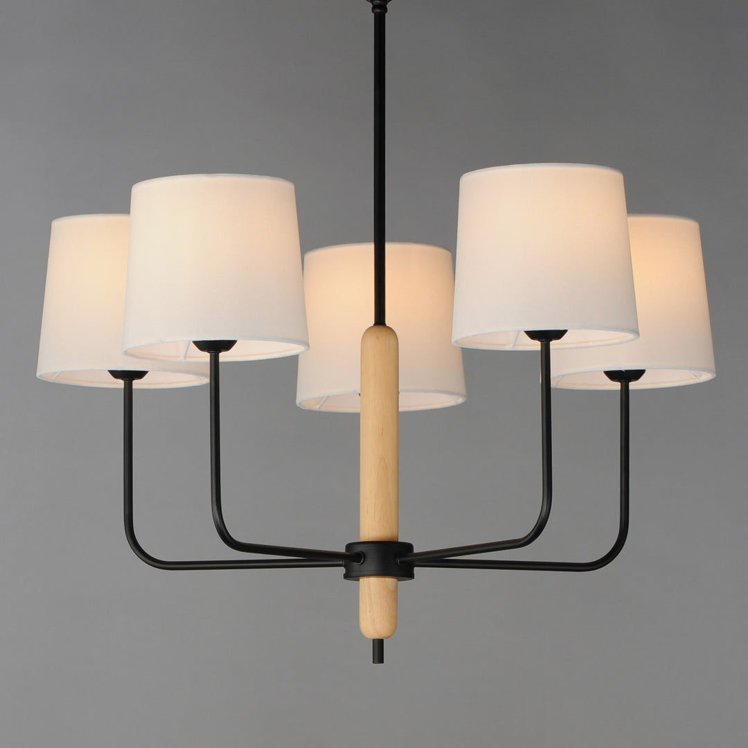 Maxim - 11865OFNWD - Five Light Chandelier - Bozeman - Natural Wood
