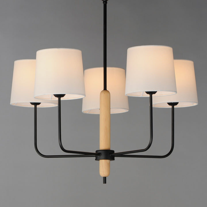 Maxim - 11865OFNWD - Five Light Chandelier - Bozeman - Natural Wood