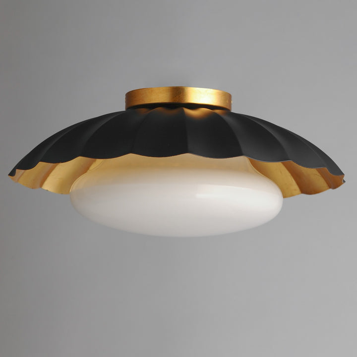 Maxim - 18059BKGL - One Light Flush Mount - Primrose - Black / Gold Leaf
