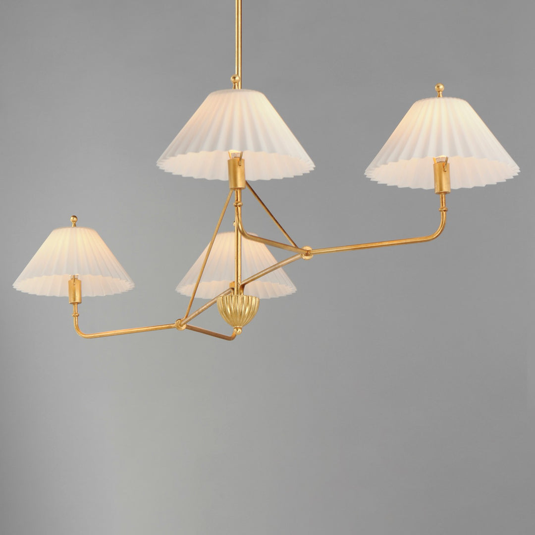 Maxim - 18314SWGL - Four Light Linear Pendant - Kismet - Gold Leaf