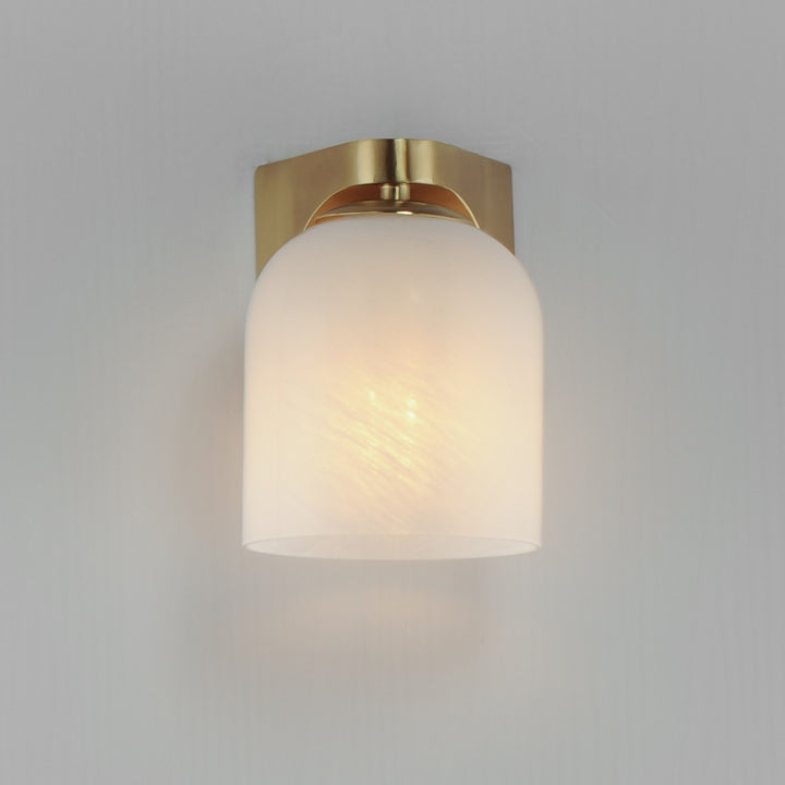 Maxim - 21231MRNAB - One Light Bath Vanity - Scoop - Natural Aged Brass