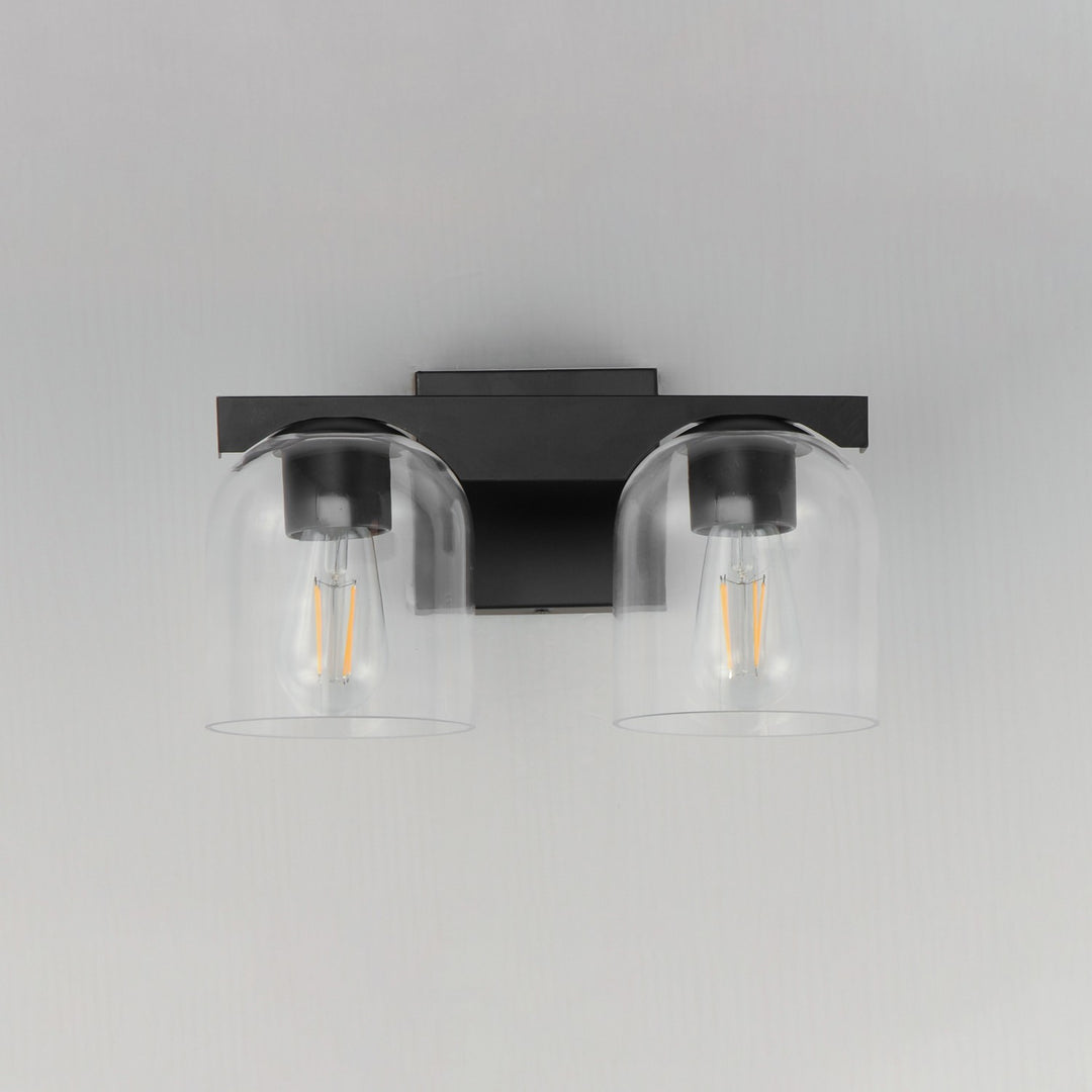 Maxim - 21232CLBK - Two Light Bath Vanity - Scoop - Black