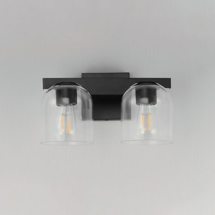 Maxim - 21232CLBK - Two Light Bath Vanity - Scoop - Black