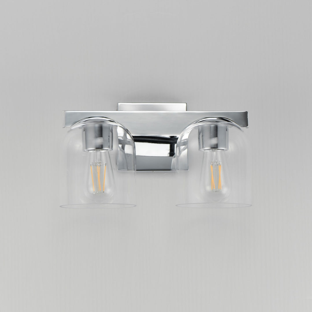 Maxim - 21232CLPC - Two Light Bath Vanity - Scoop - Polished Chrome