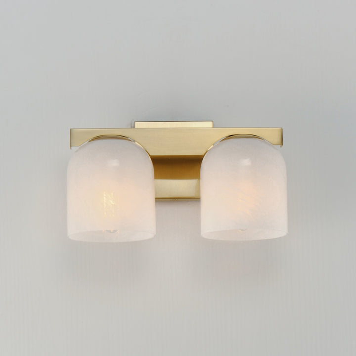 Maxim - 21232MRNAB - Two Light Bath Vanity - Scoop - Natural Aged Brass
