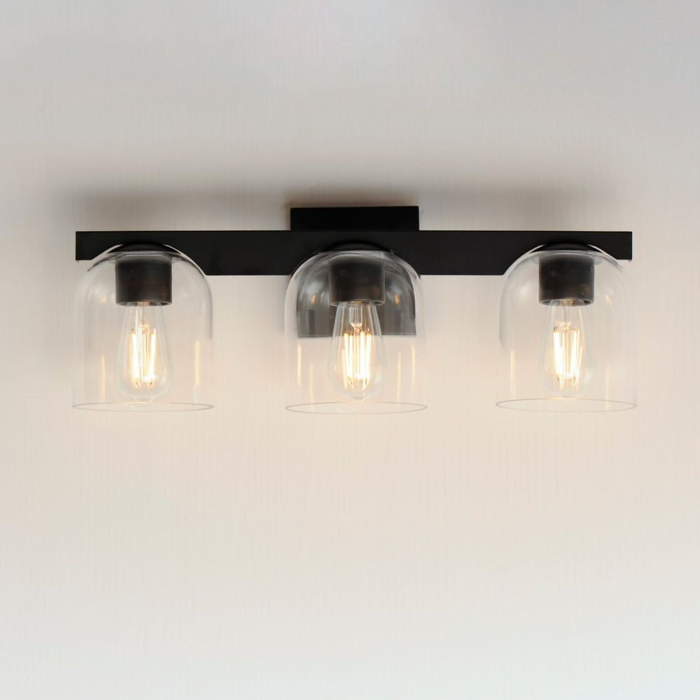 Maxim - 21233CLBK - Three Light Bath Vanity - Scoop - Black