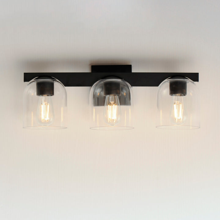Maxim - 21233CLBK - Three Light Bath Vanity - Scoop - Black