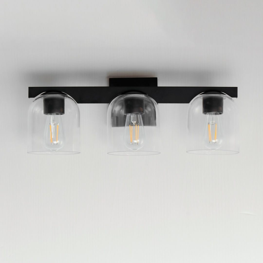 Maxim - 21233CLBK - Three Light Bath Vanity - Scoop - Black