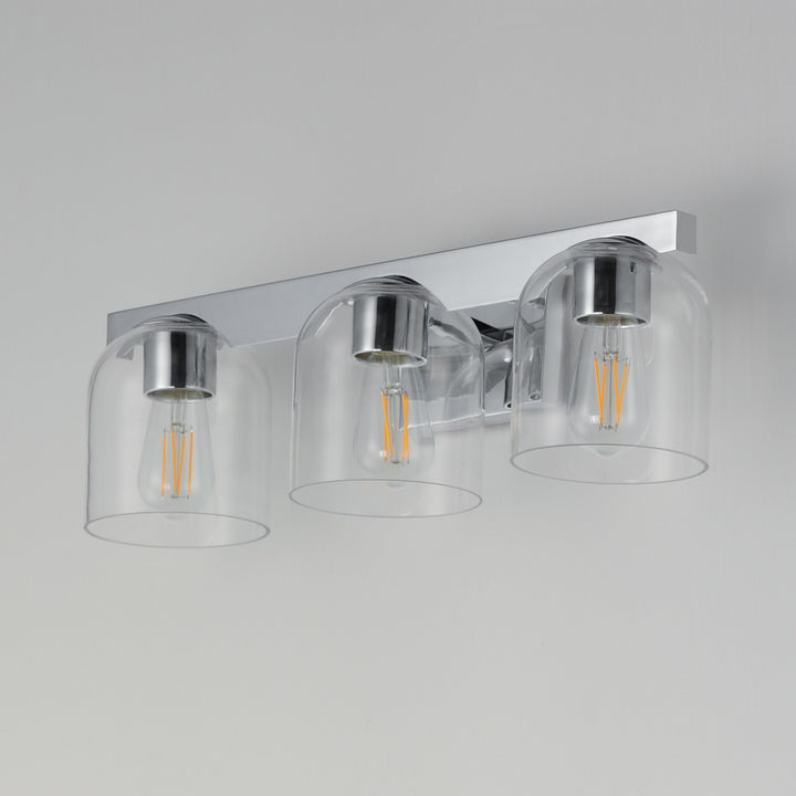 Maxim - 21233CLPC - Three Light Bath Vanity - Scoop - Polished Chrome