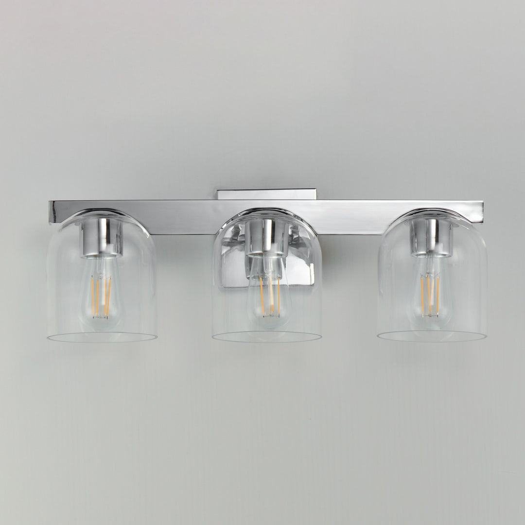 Maxim - 21233CLPC - Three Light Bath Vanity - Scoop - Polished Chrome