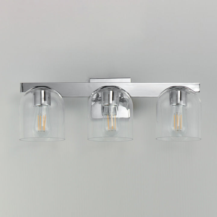 Maxim - 21233CLPC - Three Light Bath Vanity - Scoop - Polished Chrome